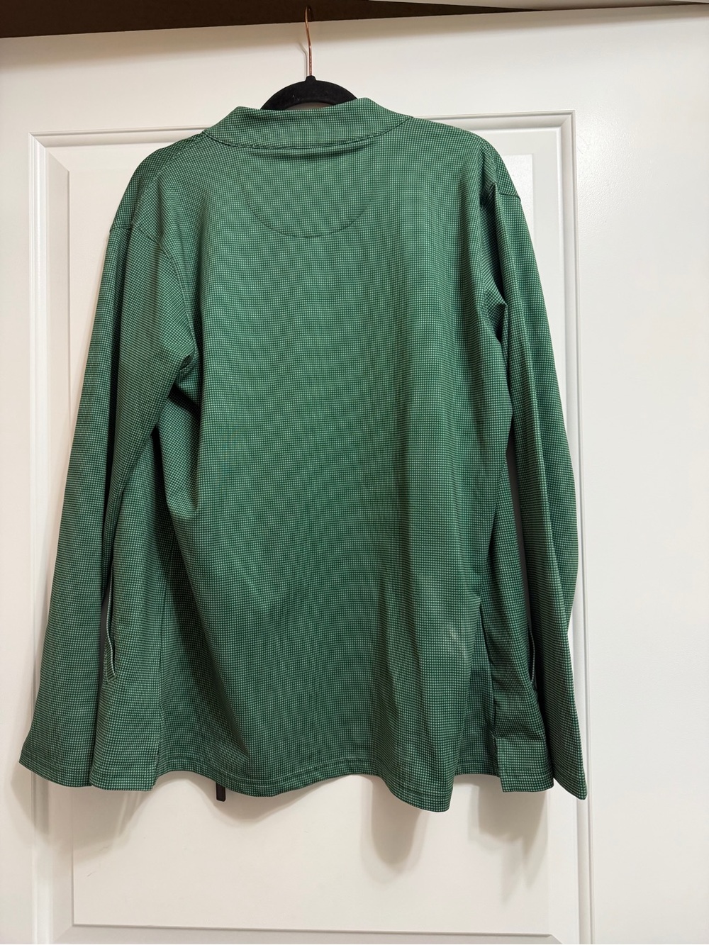 Horn Legend Performance Luxury Golf Jacket Full Zip Green Micro Houndstooth - Picture 6 of 6